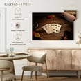 thumbnail image 5 of Elephant Stock Straight Flush Poker Wall Art - Horizontal Canvas Wall Art - Mancave Wall Decor - Hobbies And Lifestyle Canvas - Black And Brown Decor - 12" x 8", 5 of 8