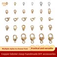 thumbnail image 4 of Pulsera con hebilla de langosta de cobre y oro de 14/18 quilates que conserva el color, cierre de collar, hebilla de conexión, accesorios de joyería hechos a mano, 4 of 6