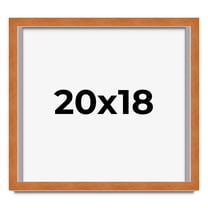20x18 Shadow Box Frame Brown | 0.875 Inches Deep Real Wood Contemporary Shadowbox Display Frame |