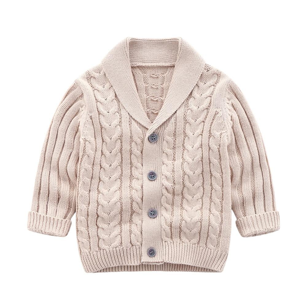 Hot Sale Baby Boys Knitted Cardigan Sweater Striped Sweaters Child Outerwear 