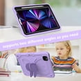 thumbnail image 5 of TECH CIRCLE iPad Pro 11 inch Case,iPad Air 5th/4th Generation Case,Heavy Duty Shockproof Protective Case with Kickstand Butterfly Wings Pencil Holder for iPad Pro 11" 4th/3rd/2nd/1st,Purple, 5 of 7