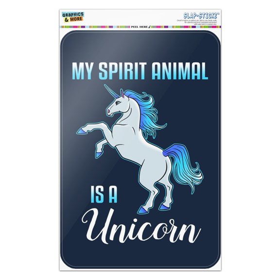 My Spirit Animal is a Unicorn Home Business Office Sign