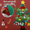 thumbnail image 5 of DIY Felt Christmas Tree Kit for Toddlers, 3ft Wall Tree With 33Pcs Ornaments & LED Light, Fun Christmas Decor Wall Hanging , Christmas Gift for Kids Children, 5 of 6