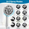 thumbnail image 2 of Pommeau de Douche à Haute Pression avec 10 Modes de Conception Filtrée pour Eau Dure, Élimination de Chlore Nocive Inclut Tuyau, Support et Filtre, 2 of 4