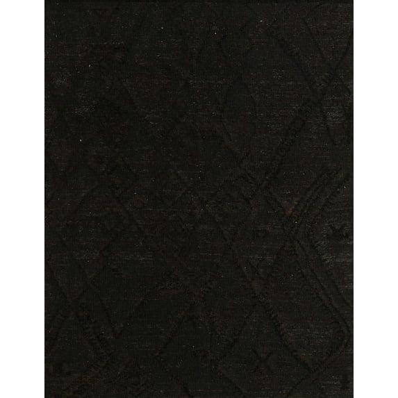 Ahgly Company Indoor Rectangle Abstract Black Abstract Area Rugs, 2' x 3'