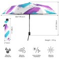 thumbnail image 3 of FORMRS Travel Umbrella Folding Auto Open Close Windproof Rain UV Protection, Purple Drawing, 3 of 8
