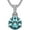 Simulated Aquamarine - March, variant on Lucita Simulated Birthstone Necklace in 925 Sterling Silver - Platinum Plated - 3 Prong - September
