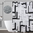 thumbnail image 5 of 【Alta calidad】Nuestras modernas cortinas de ducha geométricas están hechas de tela de poliéster de primera calidad, que se puede usar como forro de cortina de ducha o cortina de ducha para s, 5 of 5