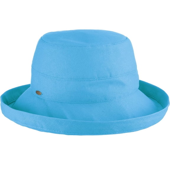 Petite Catalina Small Brimmed Sun Hat for Women with Small Heads 50  UPF Sun Protection (Chambray)