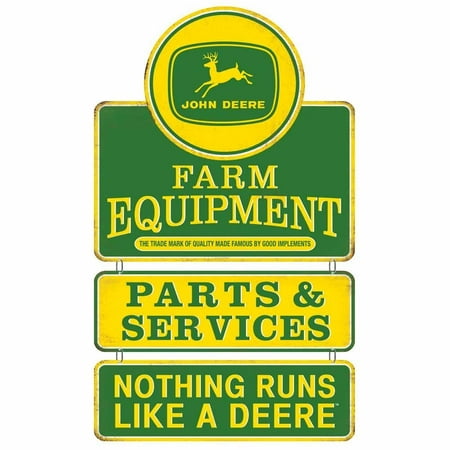 Vital Signs Equipment John Deere Farm Equipment Linked Tin Sign, If you've never gotten a John Deere manicure or painted your fridge green and yellow, you may not actually be the.., By Open Road Brands ()