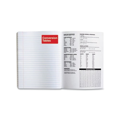 Composition Book Wide/Legal Rule, Black Marble Cover, 9.75 x 7.5, 100 Sheets, 6/Pack