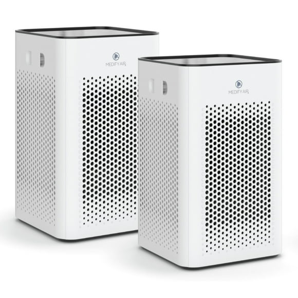 Medify Air MA-25 500 Sq Ft Air Purifier w/ HEPA Filter, White (2 Pack)