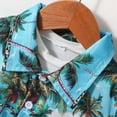 thumbnail image 4 of Boys 2 Piece Hawaiian Outfit Summer Button Down Shirt and Pocket Shorts Sets Beach Vacation Clothes for Kid, 4 of 7