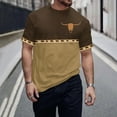 thumbnail image 2 of Jinhomg Mens Casual Graphic T-Shirts Vintage Western Animal Print Tees Big and Tall Comfy Short Sleeve Crew Neck Tops 2025 Daily Wear Khaki XXL, 2 of 6