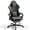 Black, variant on Huracan Gaming Chair with Footrest, Ergonomic PU Leather Computer Chair, High Back Office Game Chair with Massage Support and Synchronized Linkage Armrests for Adult Gamer,White