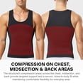 thumbnail image 6 of Mens Compression Shirt Tank Top Body Shaper Slimming Tummy Control Vest Chest Support Shaping Undershirt for Workout Daily Wear, 6 of 6