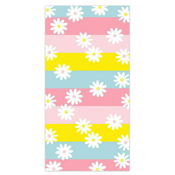 LanSuare Beach Towel - Microfiber Thin Lightweight Beach Towel,White Floral Print,Thin Quick Dry Sand Free Pool Towels for Travel Sport Swimming Camping