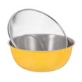 thumbnail image 1 of Kitchen Drain Basket Stainless Steel Colander For Washing Vegetable Fruits Rice Ideal For Households And Cooks 19.00X19.00X7.50CM Food Washing 2Pcs, 1 of 5