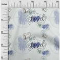 thumbnail image 1 of oneOone Polyester Lycra Lavender Blue Fabric Stamps & Direction Compass Travel Sewing Craft Projects Fabric Prints By Yard 56 Inch Wide, 1 of 4