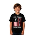 thumbnail image 4 of Boy Shirts Kids Independence Day Patriotic Casual Tee Shirt Stars and Stripes Usa 250Th Anniversary Crew Neck Short Sleeve for Boys Girls Black 3 Years-4 Years, 4 of 4
