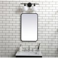 thumbnail image 2 of Soft corner metal rectangular mirror 18x30 inch in Black, 2 of 9