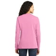 thumbnail image 2 of Port & Company Long Sleeve 54oz 100% Cotton TShirt (LPC54LS) Candy Pink, 3XL, 2 of 6
