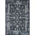 thumbnail image 3 of Troy Vintage Distressed Navy White Bold Rug Grey 4' x 6' Latex Free Oriental 4' x 6' Entryway, 3 of 5