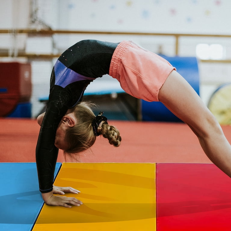 BalanceFrom 10ft x 4ft x 2in 4-Panel Folding Gymnastics Mat