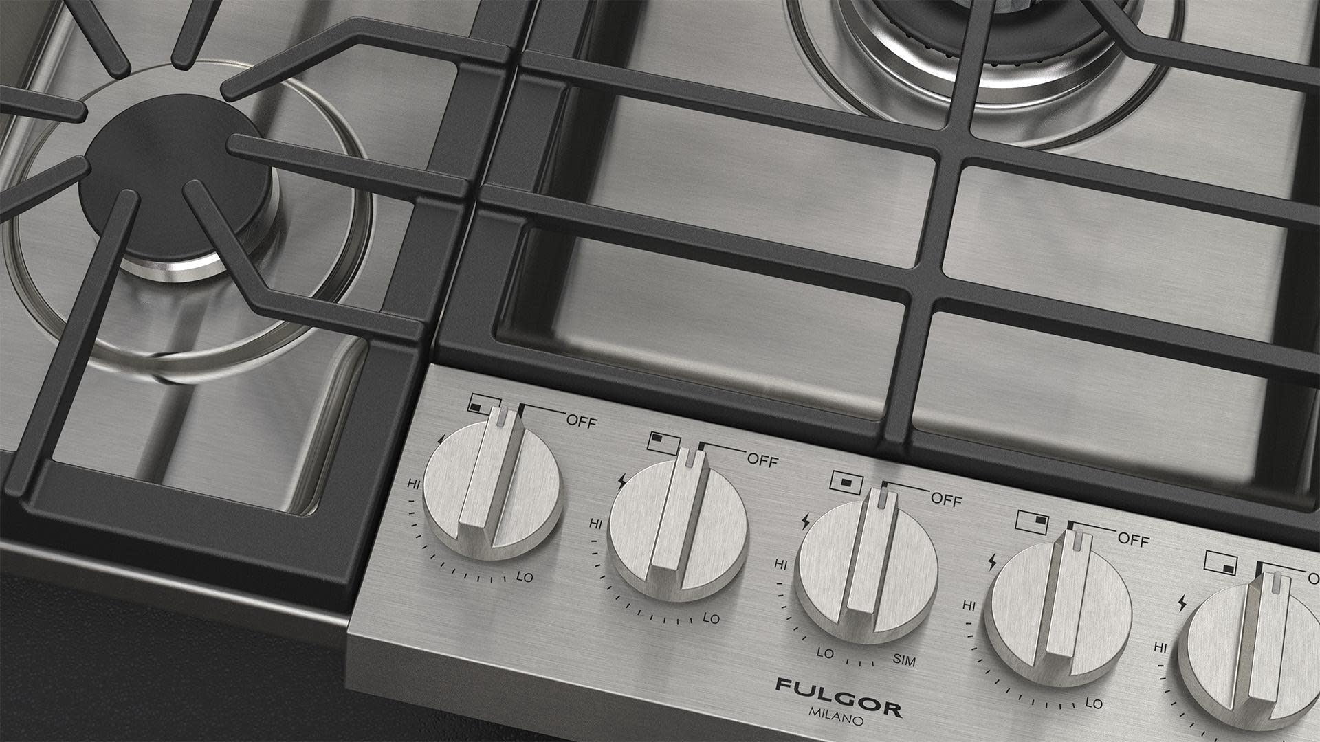 Fulgor Milano F4pgk3052 400 Series 30" Wide 5 Burner Liquid Propane / Natural Gas Cooktop