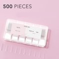 thumbnail image 4 of Puntas para uñas Kiara Sky, no curvas en C, cuadradas, transparentes, 500 unidades, longitud XXL, 4 of 5