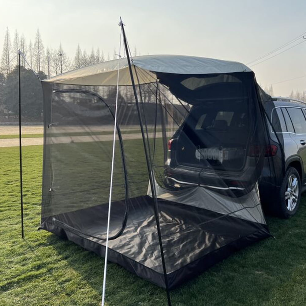 Kadahis Car Awning Sun Shelter Camping SUV Rear Tent, Portable Waterproof Roof Top Tent Car Canopy for SUV Minivan Hatchback Camping Outdoor Travel