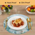 thumbnail image 4 of Coastal Starfish Round 15 Inch Placemats Set of 4, Nautical Ocean Creature Eucalyptus Leaf HeatResistant Non Slip Place Mats for Dining Table, Wipeable Braided Kitchen Table Mats for Housewarming, 4 of 9