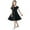 R459-Black, variant on RMGVDSD Girl's Dress Short Sleeve Casual Vintage Collar Fit Dresses School Style Children's Summer A-Line Skater Party Dress Sundress Girls Spring Sundress
