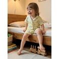 thumbnail image 5 of Cenuakty 0-24M Baby Jumpsuit Short Sleeve Lapel Collar Duck/Sea Wave Print Sleep Romper Footless Newborn Outfit, 5 of 9