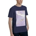 thumbnail image 2 of Bingfone Lavender Glitter Foil Stripes Men'S Loose Fit Short-Sleeve Pocket T-Shirt, 2 of 7