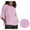 Pink, variant on Fesfesfes Women's Trendy Tee Summer Half-Batwing Sleeves Solid Color Crew Neck Tops Home Daily Wearing Curved Hem with Side Slits T-shirt(Black,S)