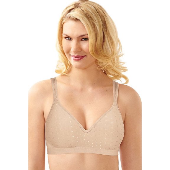 Women's Bali 3463 Comfort Revolution Wirefree Bra (Nude/Nude Dot 34D)