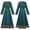 Green, variant on Women's Medieval Viking Dress Retro Pastoral Renaissance Peasant Maxi Gown with Belt for Halloween Cosplay