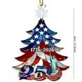 thumbnail image 3 of United States 250th Anniversary Ornament, 2D Acrylic 250th Anniversary USA Christmas Tree Ornament, 250 Patriotic American Flag Christmas Ornaments, Gift for US Citizens, Patriotic Collectors Decor, 3 of 3