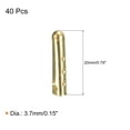 thumbnail image 2 of Uxcell 40Pack 3.7x20mm Metal Shoelace Tips Open Mouth Shoelace Repair Cords End Tips Gold, 2 of 6
