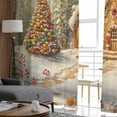 thumbnail image 4 of Farmhouse Christmas Sheer Curtains 96 Inches Long 2 Panels Set, Window Sheer Curtains for Living Room/Bedroom, Xmas Tree Snowflake Light Filtering Rod Pocket Curtain 52'' x 96'' x 2, 4 of 7