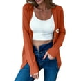 thumbnail image 3 of Admvng Cardigan Sweaters for Women Solid Casual Knitted Button Up Long Sleeved Plus V-neck Sweater Tops, Size S-3XL, 3 of 4