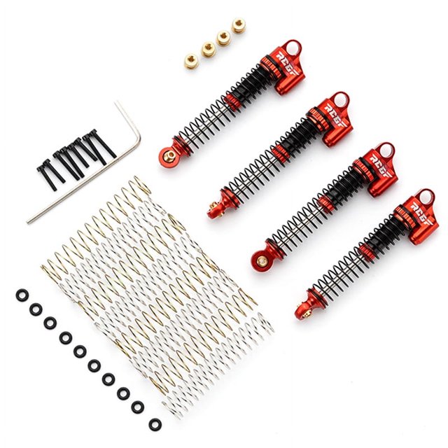Amortiguador de presión negativa Tholdsy RCGOFFLOW mecanizado CNC para orugas 1/24 AXIAL SCX24 Rojo