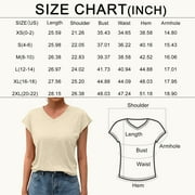 SUNBS Womens Casual V Neck Shirts Basic Plain T Shirts Cute Tops for Women Summer Clothes