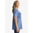 thumbnail image 3 of Jessica London Women's Plus Size Stretch Cotton Square Neck Tunic, 3 of 6