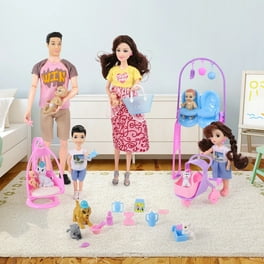 People Playing With Baby Dolls People Family Dolls Set With