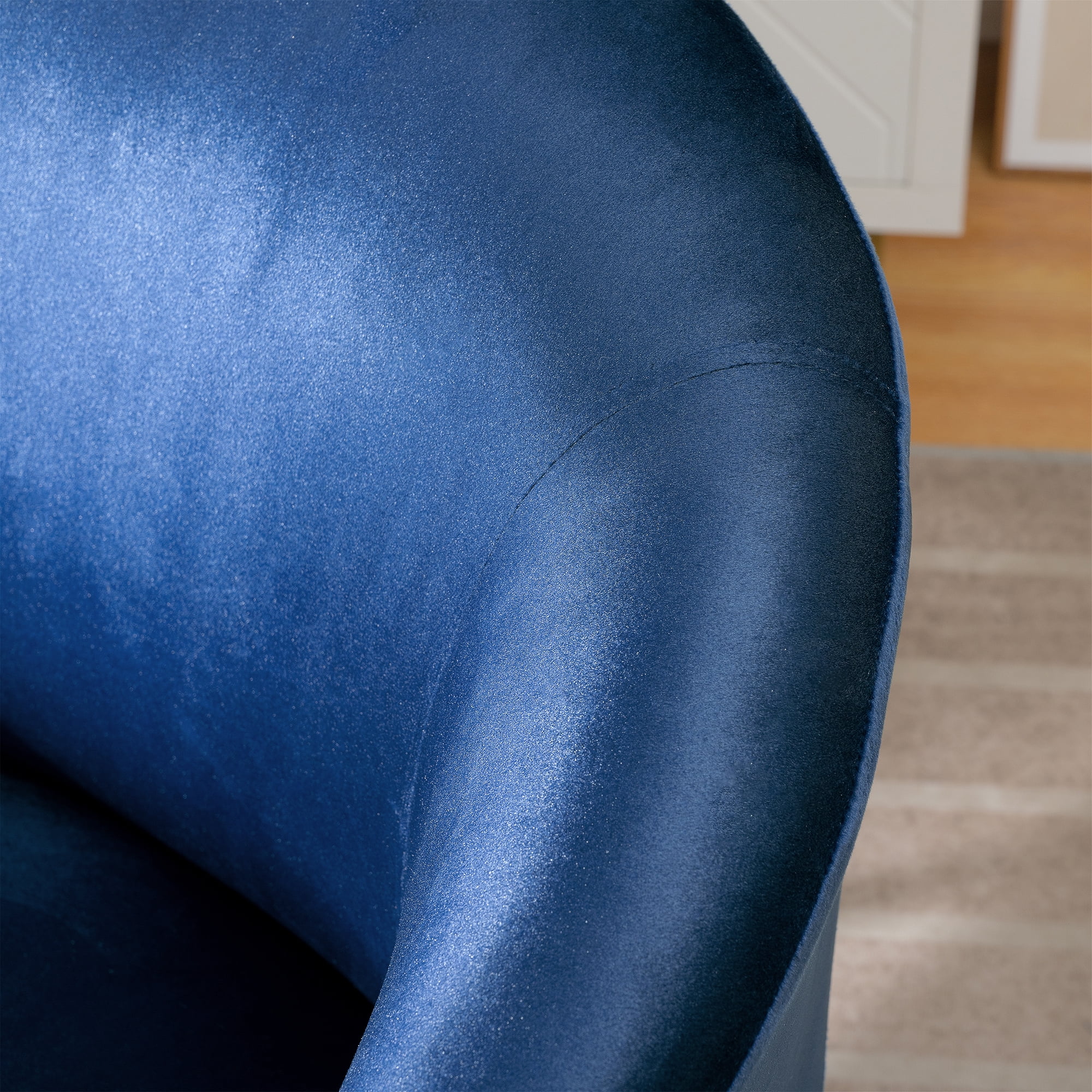 YYAo Velvet Accent Chair, Upholstered Comfy Armchair with Metal Legs for Bedroom, Living Room, Blue YYAo Velvet Accent Chair, Upholstered Comfy Armchair with Metal Legs for Bedroom, Living Room, Blue