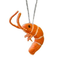 Prawnaments for Christmas- Christmas Ornaments, Handmade Felt Shrimp Christmas Ornament, Old World Xmas Hanging Tree Decor, Ideal for Christmas or as a Special Seasonal Surprise (1pc)