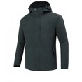 thumbnail image 6 of Vxararl Waterproof Jackets for Men for Running Hiking Cycling Travel Lightweight, Breathable, Rain Shell Coat Hood Jackets with Zipper Pockets Multi Pocket Travel Jacket Dark Gray M, 6 of 7