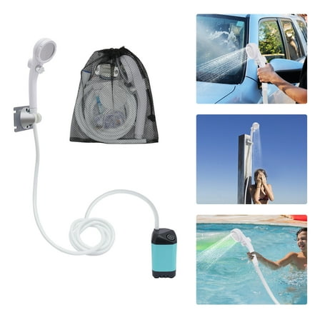 Outdoor Camping Shower Portable Electric Shower Pump Waterproof Digital Display